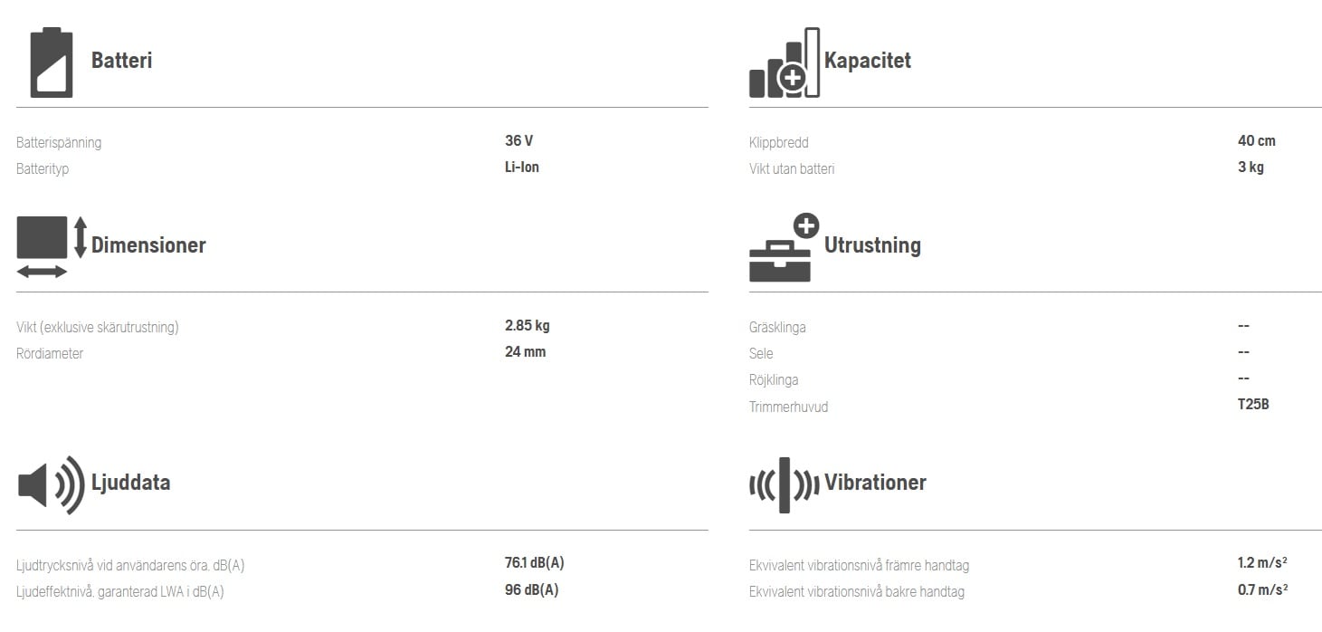 Husqvarna 520iLX Batteridriven Trimmer