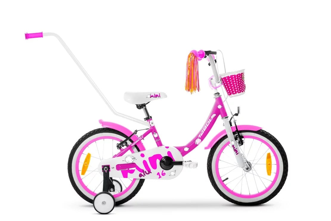 Tabou Mini Alu 16" Rosa/Vit