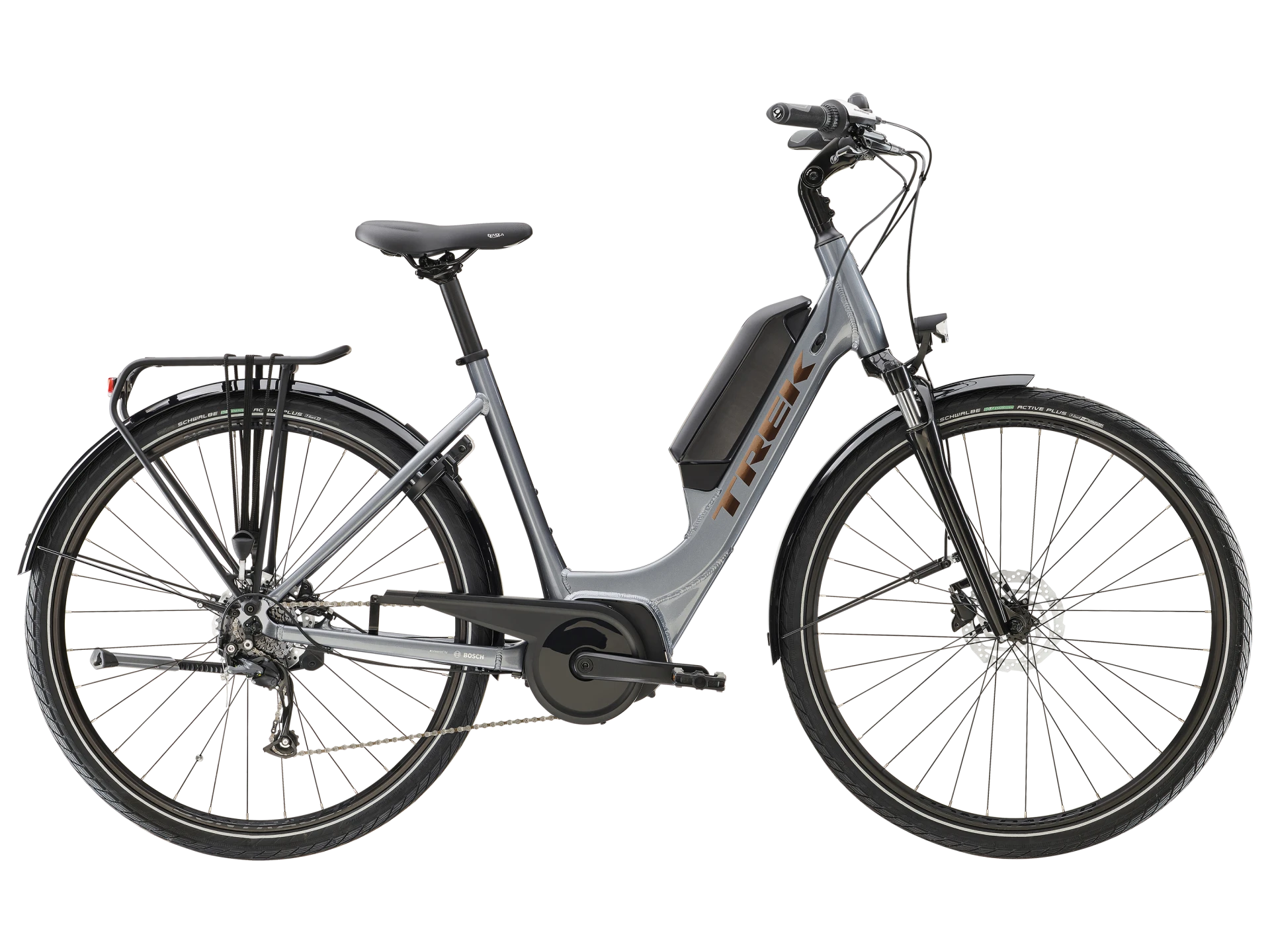 Trek Verve+ 1 Lowstep DT Grå